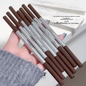 <span class=keywords><strong>Crayon</strong></span> à sourcils noir naturel imperméable à double tête cosmétique de haute qualité <span class=keywords><strong>crayon</strong></span> à sourcils de marque privée de maquillage avec brosse - Product Image 2