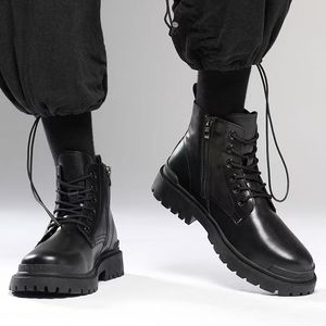 Botas Clásicas Casuales para Hombre, Cierre de Velcro, Ligeras, de Gamuza y Cuero, Cálidas, Impermeables, para Senderismo - Product Image 1