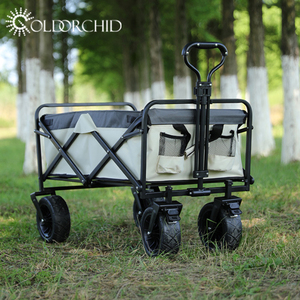 Carrito de Jardín Plegable Oxford para Exteriores, Carrito de Camping con Ruedas Todoterreno, Resistente y Portátil - Product Image 4