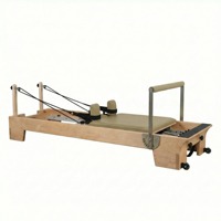 Reformer de Pilates de Madera Ajustable, Portátil y Duradero, Ecológico, Equipo de Fitness/Yoga para Estudio, Beneficios para la Salud, Personalizable