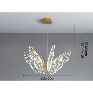 Postmodern Creative Butterfly Acrylic Lamp Luxury Restaurant Chandelier for <b>Dining</b> Room Bar Table Master Bedroom <b>Light</b> Guide - Product Image 6