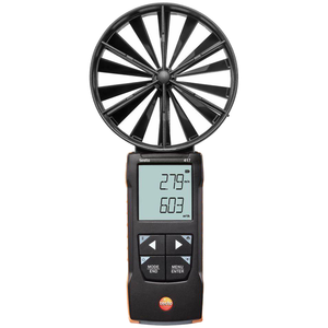 เครื่องวัดความเร็วลมและปริมาณลม พร้อมวัดอุณหภูมิ Testo 417 ดิจิตอล ขนาด 100 มม. แบบใบพัด ความละเอียด 0.01 ม./วินาที ความเร็วเริ่มต้น 0.1 ม./วินาที - Product Image 1