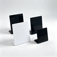 Support de table en acrylique personnalisé avec puce NFC pour avis sur les moteurs de recherche, partage de profil sur les réseaux sociaux et affichage du compteur de visites