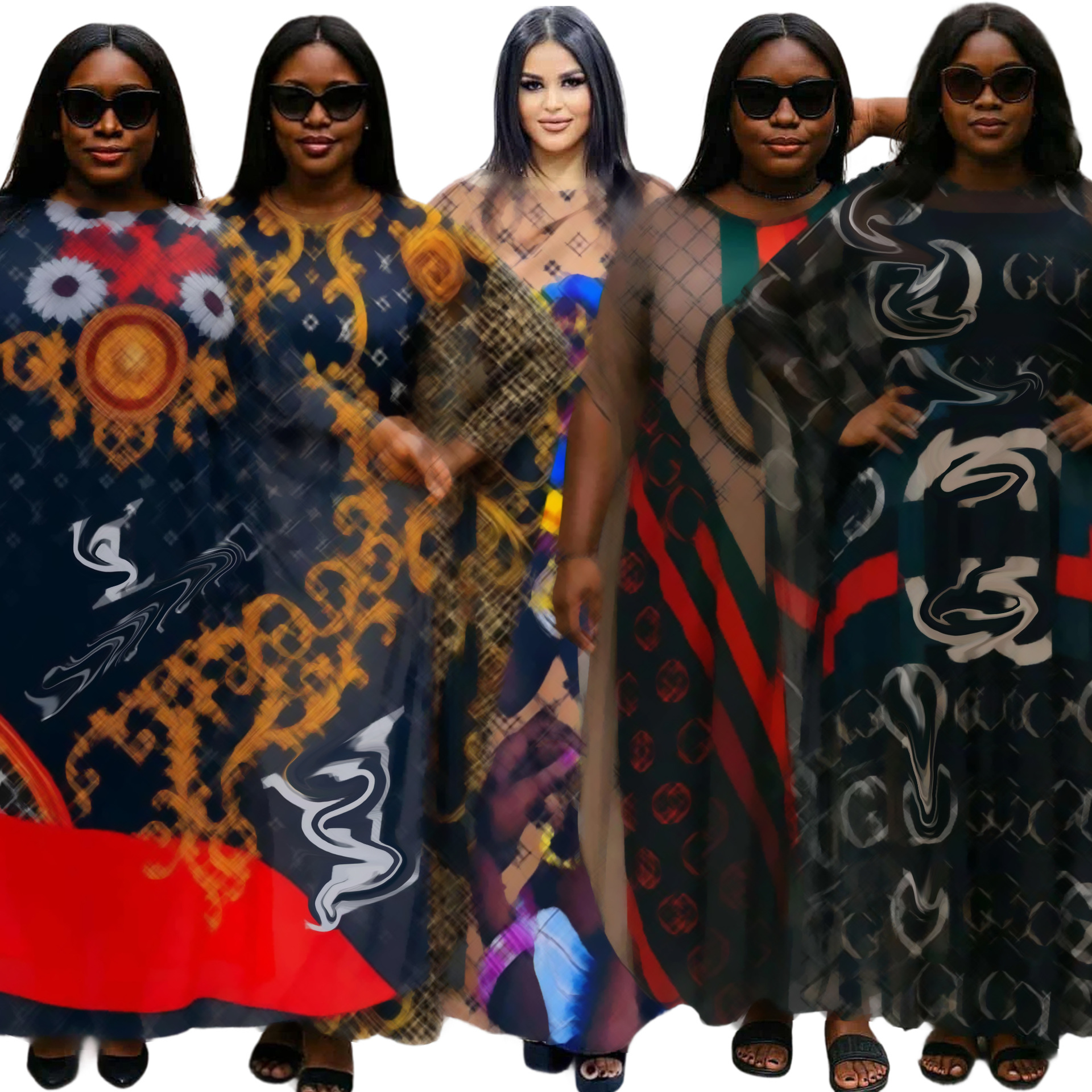 Chiffon Flared Dresses - 2025 Elegant Maxi V-Neck Design