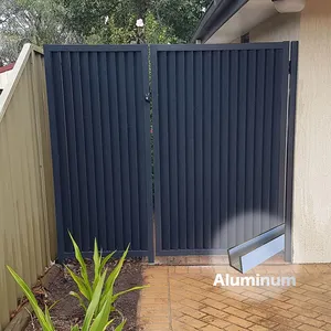 Çin beyaz palisade bahçe çevre açık modern tasarım güvenlik metal gizlilik slat çit paneli alüminyum panjur tarzı eskrim