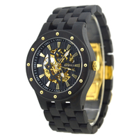 Bewell-Reloj de pulsera deportivo de madera para hombre, automático, mecánico, OEM, marca privada, logotipo personalizado