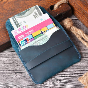 Porte-cartes en cuir haut de gamme tendance, portefeuille fin, protecteur de <span class=keywords><strong>carte</strong></span> de crédit, porte-cartes raffiné, shopping, voyage, échantillon gratuit - Product Image 2