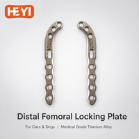 Plaque osseuse orthopédique vétérinaire pour animaux, plaque de blocage fémorale distale en alliage de titane pour chat et chien, conception anatomique pour fracture