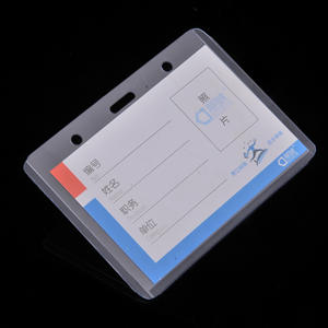 Porte-cartes en plastique rigide transparent A2, porte-badge en PVC et porte-permis de travail - Product Image 1