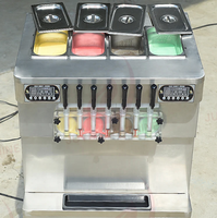 Machine à glace molle commerciale 7 saveurs, machine à fabriquer la crème glacée, machine à glace molle professionnelle