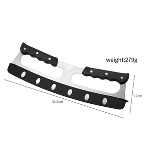 Cuchillo Cortador de <span class=keywords><strong>Pizza</strong></span> de Media <span class=keywords><strong>Luna</strong></span> de Acero Inoxidable Comercial para Cortar <span class=keywords><strong>Pizza</strong></span> y Pan con Mango Ergonómico para Cocina - Product Image 2
