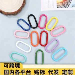 Mosquetón con resorte para llavero, de aleación de zinc, duradero, de colores, para accesorios de joyería DIY - Product Image 5