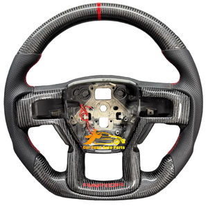Volant de voiture de <span class=keywords><strong>sport</strong></span> F150 Raptor Racing en fibre de carbone véritable avec bande centrale pour camion <span class=keywords><strong>Ford</strong></span> <span class=keywords><strong>F</strong></span> <span class=keywords><strong>150</strong></span> - Product Image 1