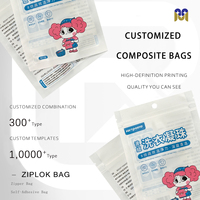 Sacs en plastique PE personnalisés avec fermeture éclair et trou de suspension, refermables, pour emballage de capsules de lessive et produits d'entretien ménager