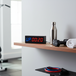 Temporizador de Intervalos LED Digital Profesional, Metálico, a Pilas, con Cuenta Regresiva/Ascendente, Cronómetro con Control Remoto para Gimnasio en Casa y Fitness - Product Image 5