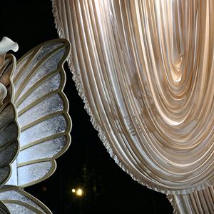 Toile de fond de mariage, rideau d'arche de scène, draperie plissée de plafond, draperie ondulée pour décoration de banquet de mariage - Product Image 1