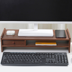 Office Organizer Monitor <b>Riser</b> 2 Tier Desktop Shelf With Storage Drawer For <b>Desk</b> Organization - Product Image 4