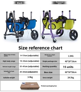 Fauteuil roulant <span class=keywords><strong>pour</strong></span> <span class=keywords><strong>chien</strong></span> silencieux avec roues en caoutchouc, <span class=keywords><strong>chariot</strong></span> de mobilité léger en aluminium <span class=keywords><strong>pour</strong></span> chiens handicapés de petite race - Product Image 6