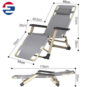 Chaise inclinable portable en alliage d'aluminium à gravité zéro, pliable, réglable, confortable, moderne, pour l'extérieur, le bord de piscine et la cuisine - Product Image 3
