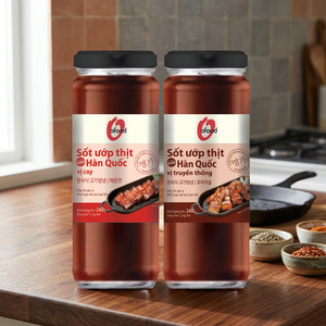 Salsa Marinada para Carne de BBQ Coreano 240g Sabor Tradicional - Salsa Lista para Usar O'food - Producto al por Mayor y OEM |   Frasco de Vidrio - Product Image 4