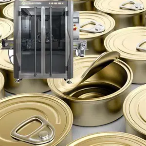 Sellador de latas al vacío de alta calidad, máquina de sellado automático, tapa de lata de metal, 2023