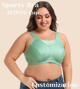 Soutien-gorge sans fil en soie glacée grande taille pour gros <span class=keywords><strong>seins</strong></span>, couverture complète antichoc, parfait pour le yoga et l'exercice, la gymnastique et le sport - Product Image 3