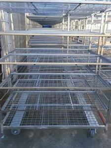 स्टेनलेस स्टील मशरूम बढ़ते रैक 4 पहियों एंटी-क्रस्टी धातु स्टील मशरूम उगाने वाली कार्ट - Product Image 3