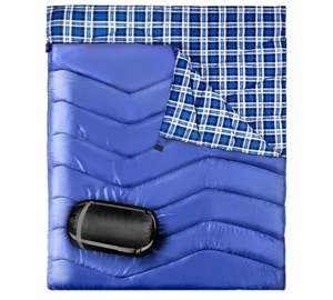 <span class=keywords><strong>Sac</strong></span> <span class=keywords><strong>de</strong></span> <span class=keywords><strong>couchage</strong></span> double extra large en flanelle personnalisé E-RIKE pour couple, <span class=keywords><strong>sac</strong></span> <span class=keywords><strong>de</strong></span> <span class=keywords><strong>couchage</strong></span> double à compression pour le camping avec <span class=keywords><strong>2</strong></span> oreillers - Product Image 2
