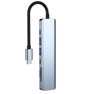 Base de Conexión para Hardware y Software de Computadora, Hub 7 en 1 Tipo C a 4K USB 3.0 USB 2.0 TF PD, Adaptador Hub USB C - Product Image 2