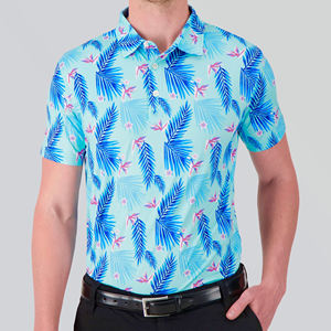 Diseñador logotipo personalizado bordado gráfico poliéster Spandex Dry Fit Slim buena calidad hombres Golf atuendo polos - Product Image 2