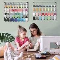 H090 organisateur de fil métallique, support de rangement de couture avec crochets, grand support pour matelassage de broderie porte-bijoux