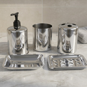 Mayur Exports Eco-Friendly Stainless Steel Bathroom <b>Set</b> Model 6540 - Product Image 3
