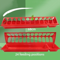 Mangeoire automatique en plastique multi-trous pour poulets, 12/18/22/24/28 trous, rectangulaire, pour pigeons, cailles, poussins, conteneur de nourriture et d'eau