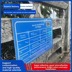 Panneau signalétique en alliage d'aluminium <span class=keywords><strong>de</strong></span> qualité ingénierie pour codes bidimensionnels, haute résistance Classe III, 53x34cm, sérigraphie - Product Image 5