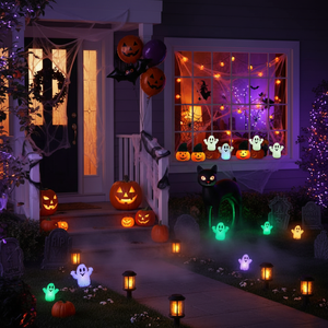 Assortiment de citrouilles et de fantômes lumineux en TPR pour fête d'Halloween, divertissement pour enfants, jouets anti-stress, cadeaux surprise - Product Image 2