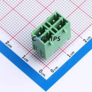 DB2EVHBG-3.81-2*2P-GN Plug-in Terminal Block Through hole,P=3.81mm Board-to-Board / Socket - Closed Snap Fixing 2x2P 3.81mm - Product Image 1