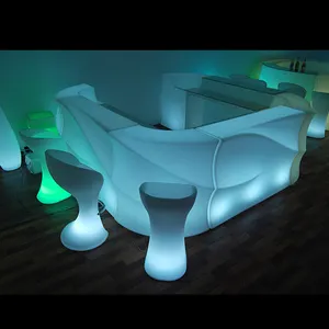 LEDバーカウンター/照明付きモバイルバー/照明付きバー家具光るバーテーブルと椅子