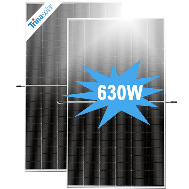 Hot Sell Trina Solar Panels Tsm-neg19rc.20 Vertex Bifacial Half Cell N-Type Photovoltaic Panel 630-650W 24.1% Efficiency Solar