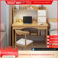 Ensemble de chaise de bureau moderne et simple avec bibliothèque intégrée pour la maison, la chambre à coucher, l'apprentissage et l'écriture des étudiants, petite table pour ordinateur de bureau