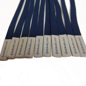 Dây Rút Và Dây Buộc Bằng <span class=keywords><strong>Polyester</strong></span> Màu Xanh Dương Bán Sỉ Từ Nhà Máy Đầu Nhúng Silicon Logo Tùy Chỉnh Dây Kéo Quần Áo Hoodie - Product Image 3