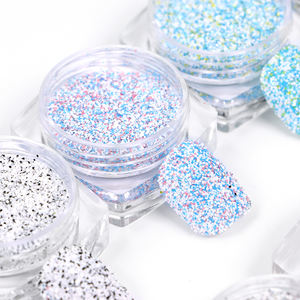 12 couleurs laine tissu <span class=keywords><strong>effet</strong></span> <span class=keywords><strong>sucre</strong></span> ongles paillettes poussière pour hiver laine-like ongles décoration minimum commande 1kg - Product Image 6