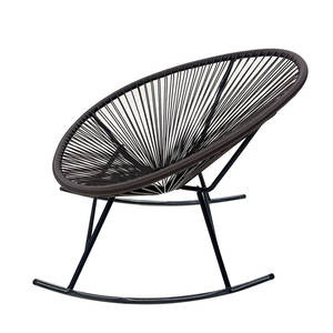 Silla de cuerda de caña de ratán para exteriores, muebles de exterior en forma de huevo, silla de aluminio de ratán - Product Image 5