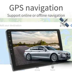 9 inç Android araba radyo 2.5D GPS navigasyon Autoradio multimedya oynatıcı BT WIFI 2 Din araba ses Stereo kamera ile