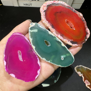 Atacado Bulk Cristal De Quartzo Polido Natural Pedra De Cura Rainbow Ágata Fatia Para Decoração - Product Image 4