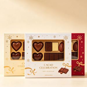 FX Custom Logo Chocolate <b>Box</b> Suitable for Retail Presentation Party Favors Premium Confectionery and Bakery Products - Product Image 3