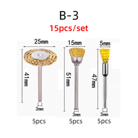 Brosse en fil d'acier pour enlever la rouille, accessoires pour outil rotatif, brosse de polissage, 15 pièces/ensemble