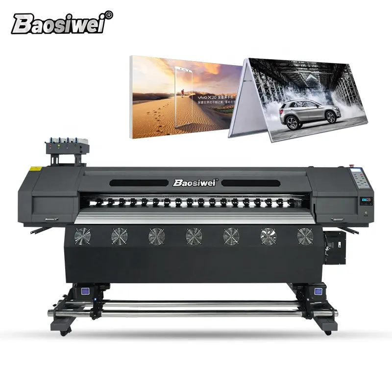 Baosiwei murah kecepatan tinggi impresionis 1.8m printer nonsolt ramah lingkungan i3200 kepala cetak format besar spanduk printer nonair ramah lingkungan