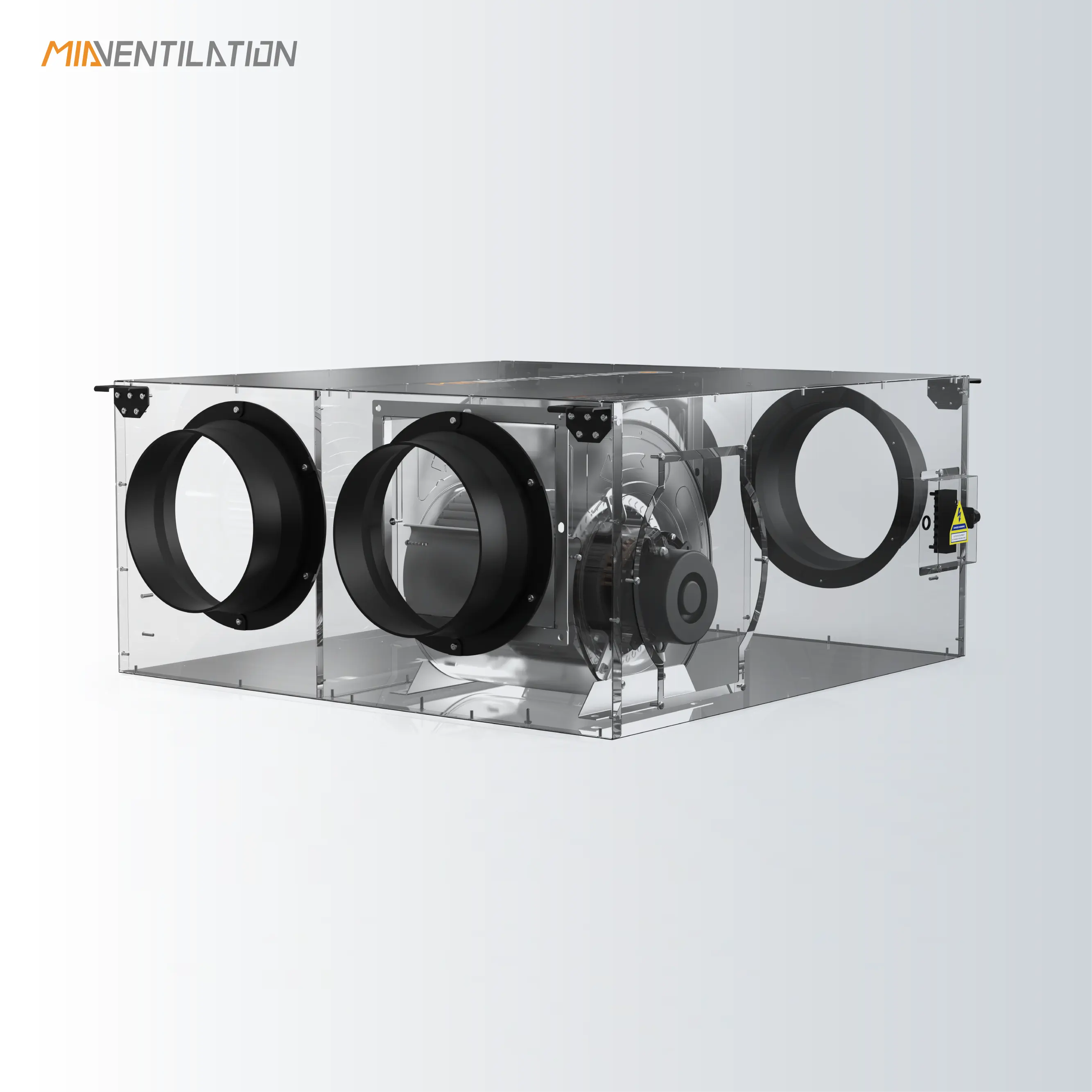 Panel de control de flujo bidireccional de ventilación Mia central de 500m3/h para sistema HVAC de ahorro de costos de ventilación de doble flujo VMC para uso escolar