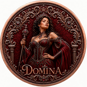 Medalla Redonda de Cobre Puro <span class=keywords><strong>DOMINA</strong></span> para Mujer, 1 Oz, Diseño del Escudo Real <span class=keywords><strong>DOMINA</strong></span>, Medalla de Cobre Puro Premium para Aficionados, Relieve 3D - Product Image 1