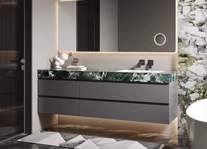 Dalle de roche Offres Spéciales lavabo intégré armoire de salle de bain combinaison lumière luxe chêne salle de bain intelligent double lavage des mains lavabo - Product Image 6